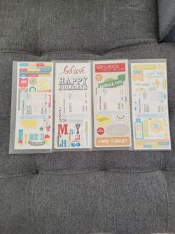 Stickers, for Scrapbooking or Cards, 12 Sheets