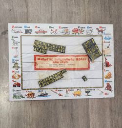Vintage magnetic educational board