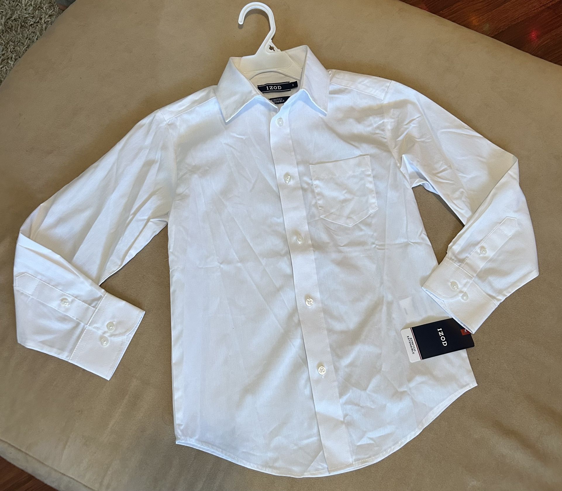 Boys Izod Button Down Dress Shirt NWT