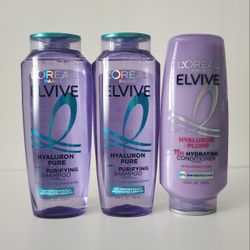 3 Loreal Elvive Shampoo And Conditioner 
