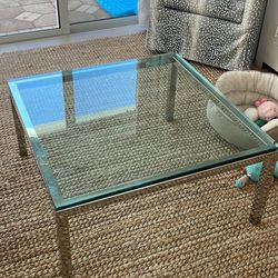 Square Glass Top Coffee Table 
