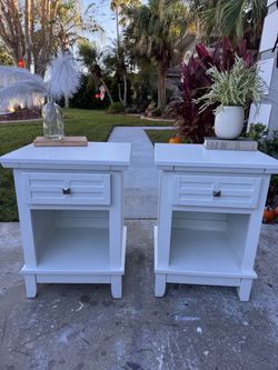 White nightstands or end tables