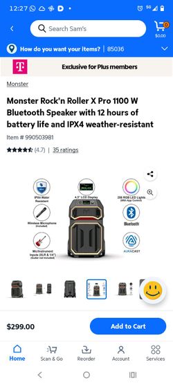 Monster Rock'n Roller X Pro Bluetooth Speaker