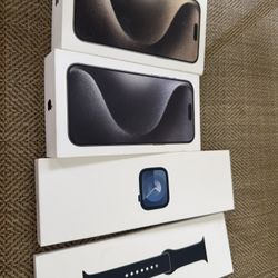 Original Apple Empty Boxes – iPhone 15 Pro Max & Apple Watch Series 9