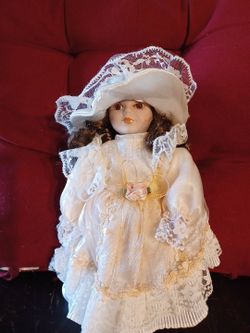Vtg. 11" Tall Bisque Doll