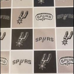 San Antonio Spurs Basketball Pattern Fabric/Tela Deportes Basketball Football Baseball