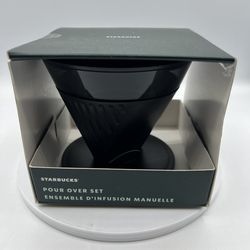Starbucks Pour Over Set Black Manual Coffee Brewing Set New 2022