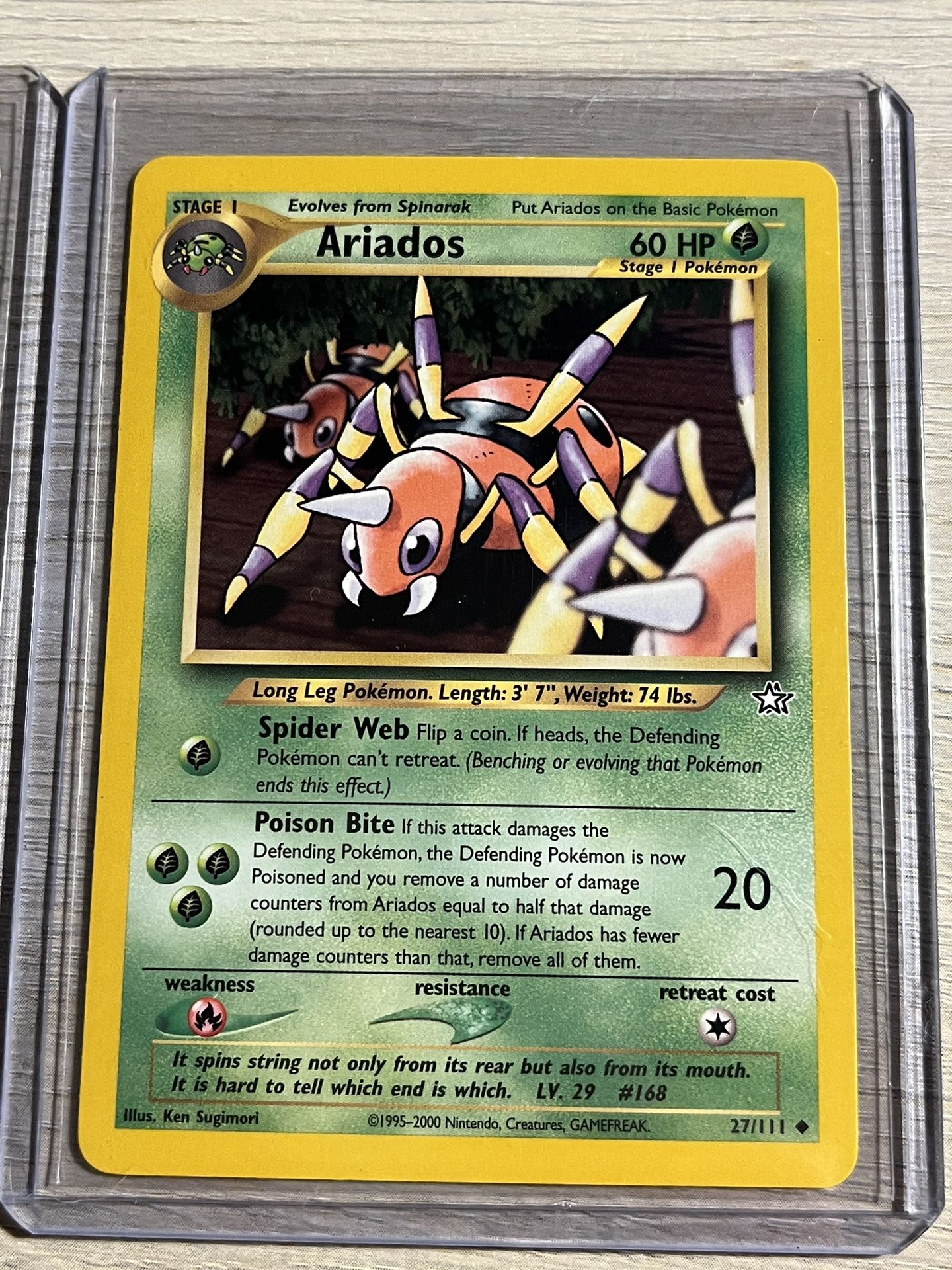 Ariados Pokemon Card - Neo Genesis Set - Near Mint Condition