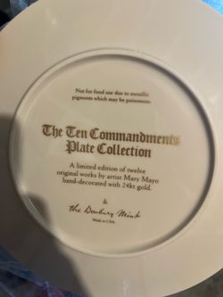 24 karat 10 Commandment plates