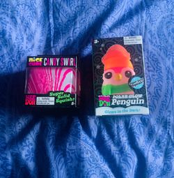 Nee Doh Squish Toys  – Candy Swirl & Polar Glow Penguin