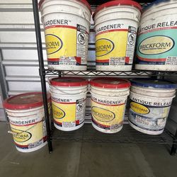 Color hardener and release for stamp Brickform