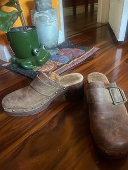 Platform slip on heels