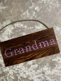 Custom wood sign decor for grandma