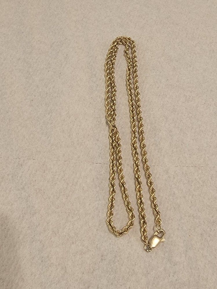 14k Yellow Gold Rope Necklace