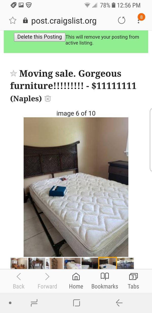 2 Queen Pillow Top Bed Dresser Nightstand Furniture In Naples