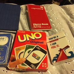 Two Junsl Book Two Deck Of Cards One Package Of Uno Cards  All For 5.00 