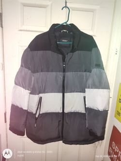 DKNY Color Block Puffer Jacket