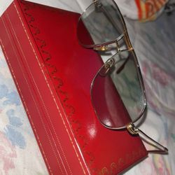 Platinum Cartier aviator Sunglasses  