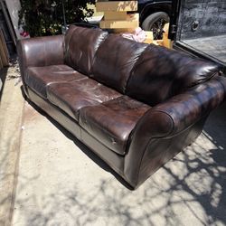 Brown Leather Sofa