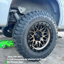 nanCOMBAT- MATTE BRONZE Lock Off-Road Mud Tire Combo 17 inch for most pick up trucks