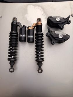Harley Dyna 49mm GP Forks Ohlins 14.25” Shocks