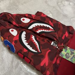 Red Camo Bape Zip 