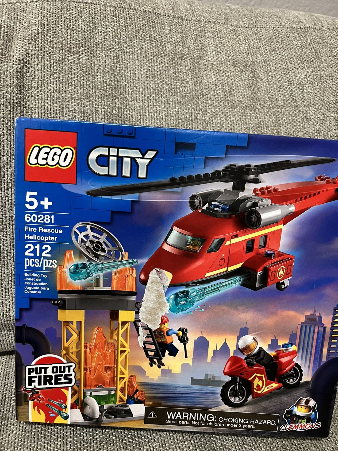 LEGO City Fire Rescue Helicopter 60281 Building Kit; Firefighter Toy and Fun Playset for Kids, (212 Pieces)