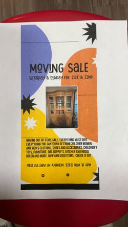 Moving Sale