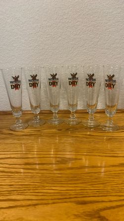 6 Vintage Collectable Michelob Beer Glasses