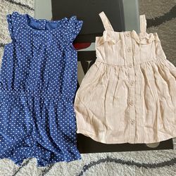 Toddler Girl Dress and Blue Bodysuit 2T and 3 T
