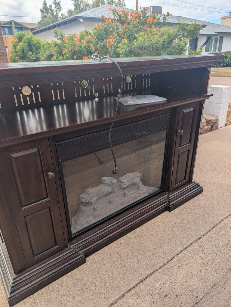Fireplace Electric Entertainment Center 