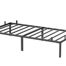 Metal Bed Frame,Twin Size Bed Frame,Heavy Duty Sturdy Mattress Foundation,Easy Assembly,No Box Spring Needed, Black,14 Inch High