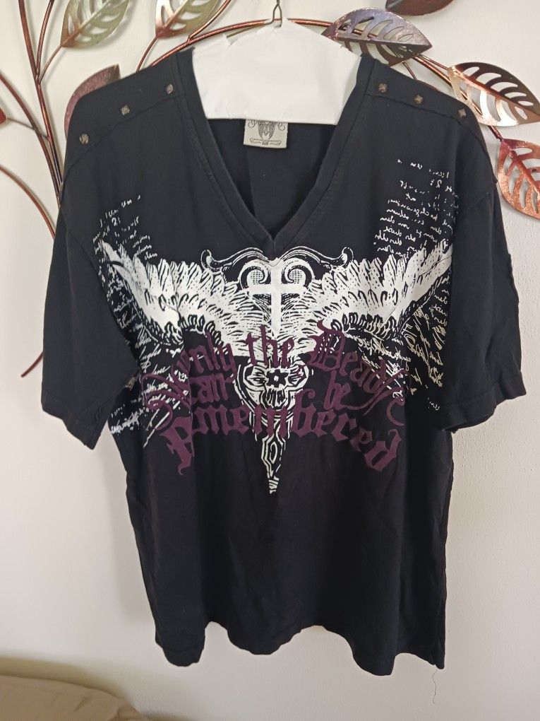 Blac Label Premium V Neck Only The Dead Remembered T-Shirt