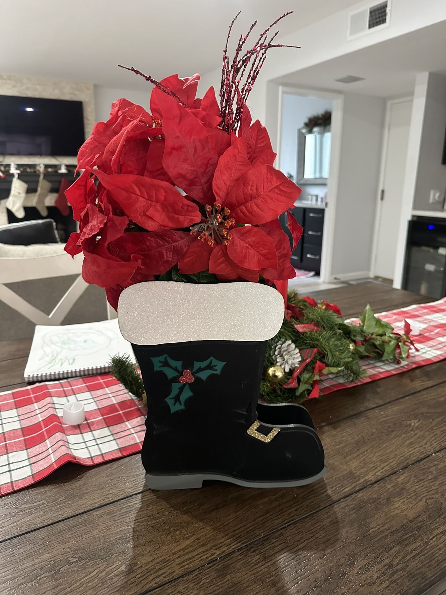 Santa Boot Christmas Decoration 