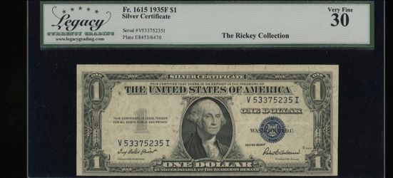 1935 silver certificate grade 30