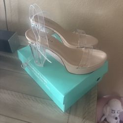 Clear Shoes Size 8 NEW
