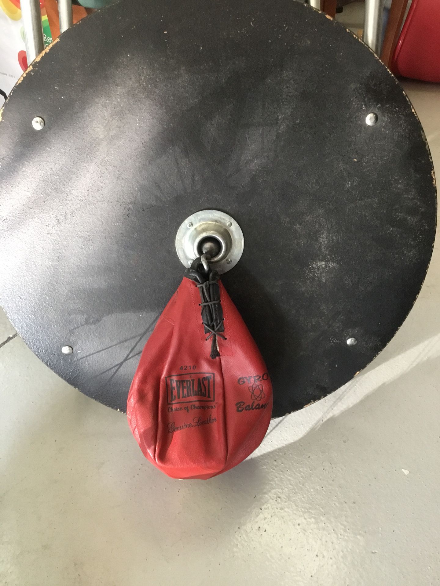 Speed bag and wall mount.