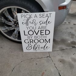 Sign For Wedding