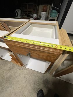 Kitchen Cabinets In Fair Condition.
