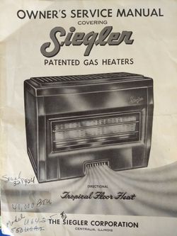 Siegler 1950's Gas Home Heater for Sale in Chicago, IL - OfferUp