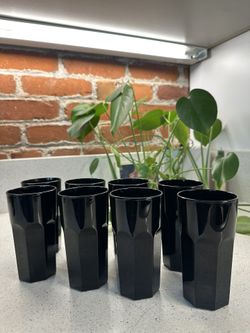 IKEA Pokal Black 8oz Ceramic Cups