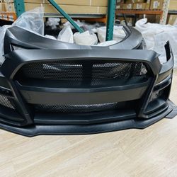 For Ford Mustang GT500 Style Front Bumper Conversion W/ Front Lip Fits 15-2017