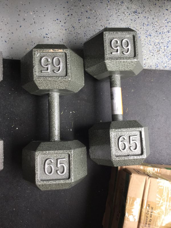 65 pound dumbbell weights for Sale in San Antonio, TX OfferUp
