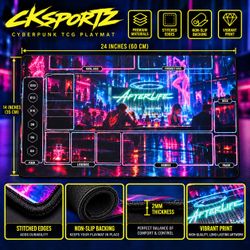 CUSTOM Playmats Cyberpunk TCG / CCG HD Vibrant Designs