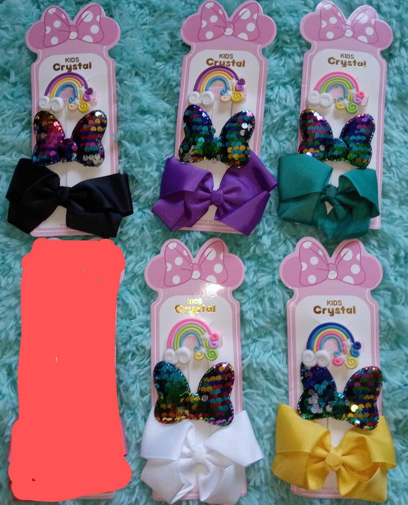 New Hair Bows Set $5 Each Set Or $20 For All