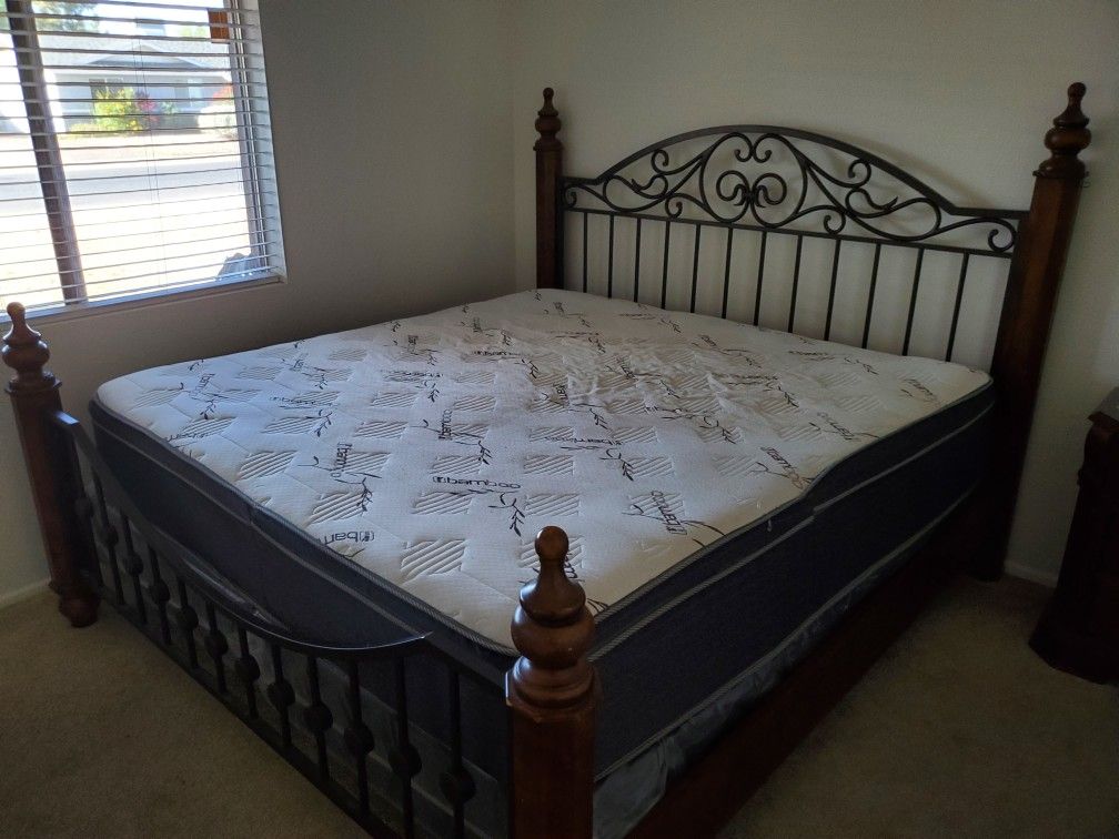 King Bed And Side Dresser