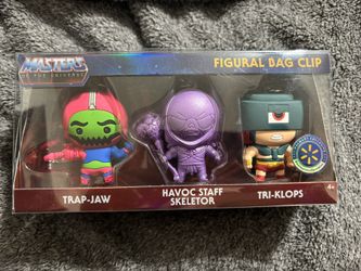 Masters Of The Universe MOTU Figural Bag Clip Walmart Exclusive Set Of 3 New 