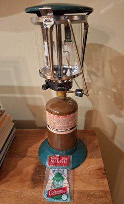 Vtg Coleman Propane Camping Lantern with Mantles