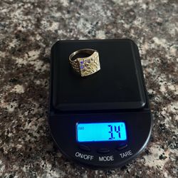 Gold nugget ring 