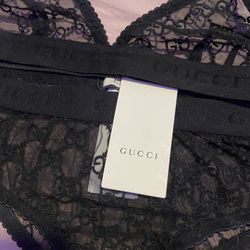 black gucci lingerie set